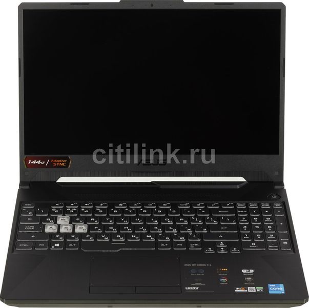 Ноутбук игровой ASUS TUF Gaming F15 FX506HCB-HN1138 15.6", IPS, Intel Core i5 11400H 2.7ГГц, 6-ядерный, 8ГБ DDR4, 512ГБ SSD,  NVIDIA GeForce  RTX 3050 для ноутбуков - 4 ГБ, без операционной системы, серый [90nr0723-m04800]