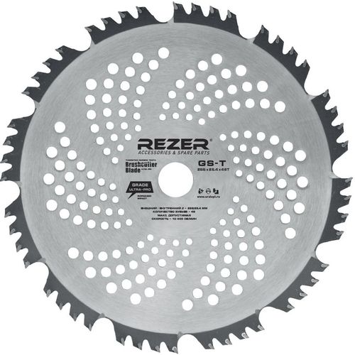 Нож для садовых триммеров REZER GS-T, 255мм [03.010.00009]