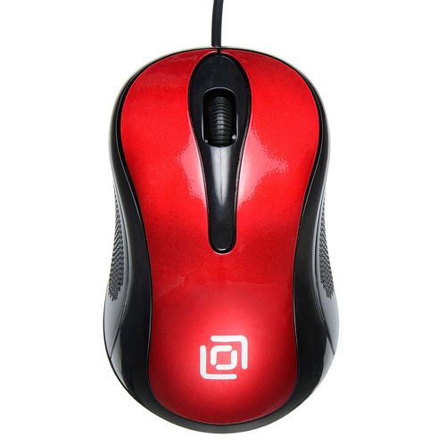 Мышь проводная Oklick 385M, оптическая, USB, 1600dpi, черный и красный [1066865]