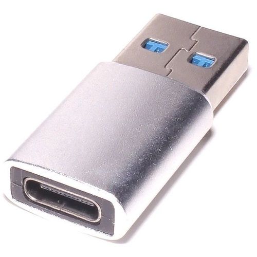 Адаптер USB2.0 PALMEXX 6-071, USB 2.0 A(m) (прямой) — USB Type-C (f) (прямой), пакет, серебристый