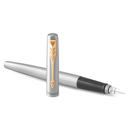 Ручка перьевая Parker Jotter Core F691 Stainless Steel GT коробка подарочная [2030948]