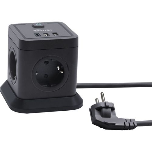 Сетевой фильтр Ritmix RM-242C, 2м, черный