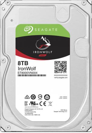8ТБ Жесткий диск Seagate Ironwolf ST8000VN004, SATA III, 3.5", 7200об/мин