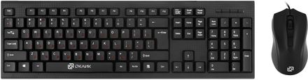 Комплект (клавиатура+мышь) Oklick 620M, USB, проводной, черный [475652]