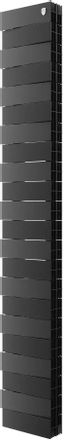 Радиатор биметаллический ROYAL THERMO Pianoforte Tower 200 /Noir Sable, 22 секций, боковое подключение, черный