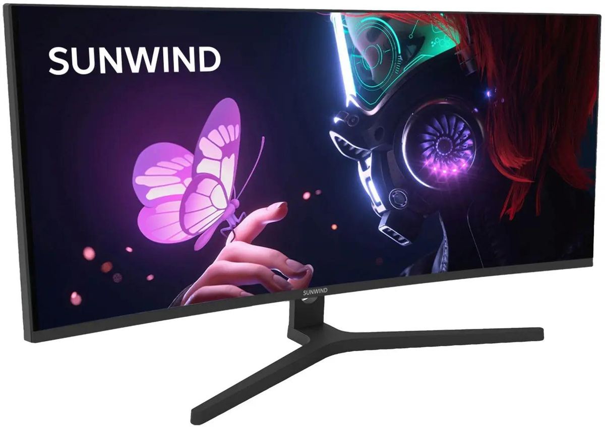 Монитор SunWind SM-34QV401 34", черный