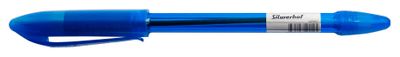 Ручка шариков. Silwerhof Edge d=0.7мм чернила син. сменный стержень линия 0.35мм резин. манжета сере