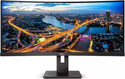 34" Монитор Philips 346B1C(00/01), 3440x1440, VA, 100Гц, 1хHDMI, 1хDP, изогнутый, черный