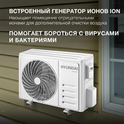 Сплит-система Hyundai HAC-24/T-PRO настенная, 24000 BTU, с обогревом, (комплект из 2-х коробок)