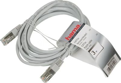 Отзывы на Патч-корд HAMA H-30592 STP, cat.5E, 3м, серый в интернет ...
