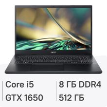 Изображение товара Игровой ноутбук Acer Aspire 7 A715-76G-54NX 15.6 IPS i5 GTX 1650 SSD 8ГБ