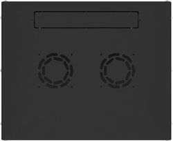 Шкаф коммутационный NTSS Lime NTSS-WL6U5535GS-BL настенный, стеклянная передняя дверь, 6U, 550x370x350 мм