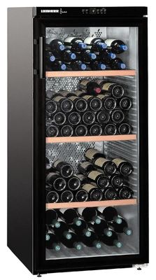 Винный шкаф однокамерный Liebherr WKb 3212 Vinothek вместимость: 164 бутылок, черный