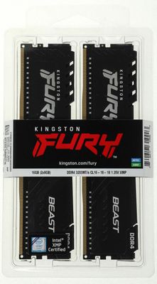 Оперативная память Kingston Fury Beast Black KF432C16BBK2/16 DDR4 -  2x 8ГБ