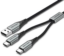 Изображение товара Кабель USB2.0 VENTION CQOHF, USB Type-C (m) - USB 2.0 A (m), круглое, 1м, черный Изображение товара Кабель USB2.0 VENTION CQOHF, USB Type-C (m) - USB 2.0 A (m), круглое, 1м, черный