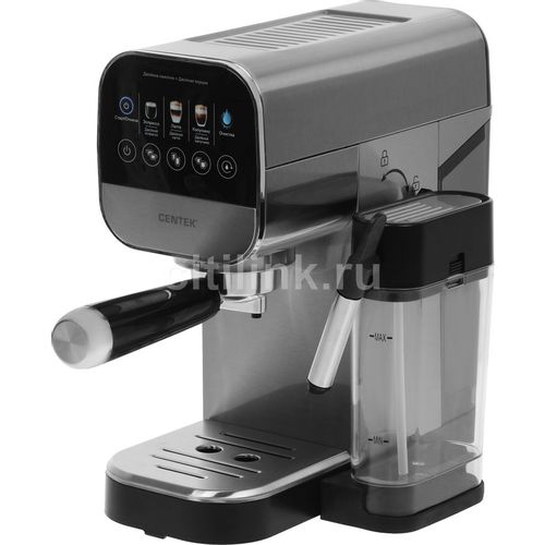 Кофеварка CENTEK CT-1172, рожковая, серебристый /черный