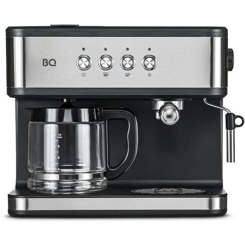 Кофеварка BQ CM1005, рожковая, нержавеющая сталь /черный