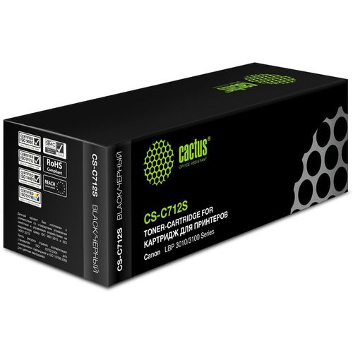 Картридж Cactus CS-C712S, 712, черный / CS-C712S