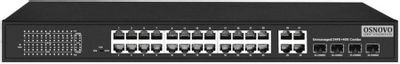 Обзор товара коммутатор Osnovo SW-62422(400W) 26x100Mb 24PoE+ 400W ...