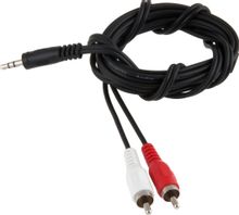 Изображение товара Аудио кабель-переходник Jack 3.5 мм 2хRCA 1.8 м черный