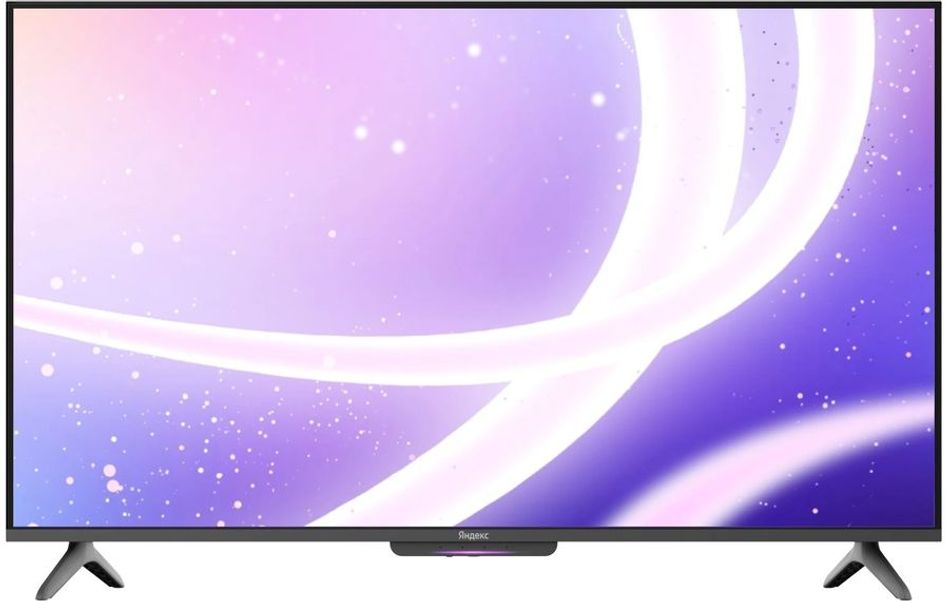 50" Умный телевизор ЯНДЕКС ТВ Станция Бейсик с Алисой 4K Ultra HD, СМАРТ ТВ, YaOS X, черный