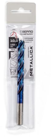Сверло METALLICA 193059,  по металлу,  10.0мм,  цилиндрический,  1шт