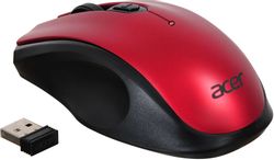 Мышь беспроводная Acer OMR032, USB, черный и красный
