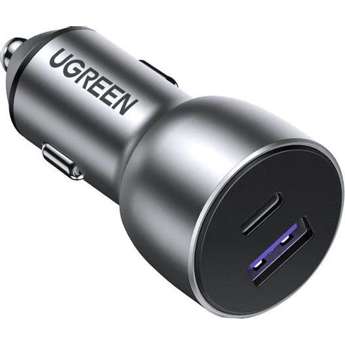 Автомобильное зарядное устройство UGREEN CD213, USB-A, USB-C, 42.5Вт, 5A, темно-синий [60980]