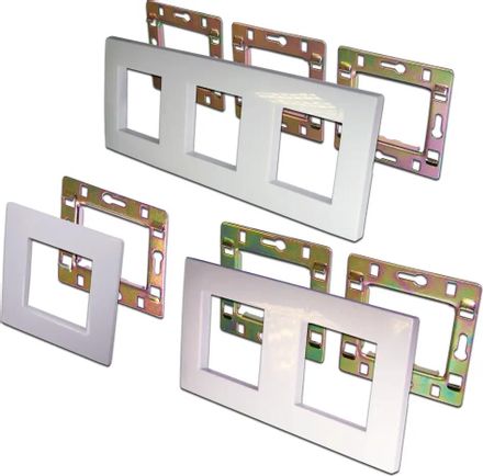 Рамка LanMaster (LAN-FRS45X45/1-WH) 1шт горизонтальный монтаж пластик белый