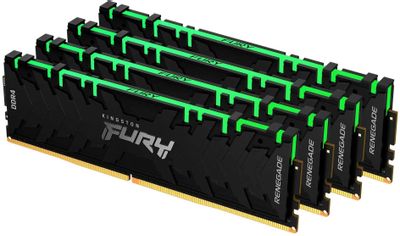 Оперативная память Kingston Fury Renegade KF432C16RBAK4/32 DDR4 -  4x 8ГБ 3200МГц, DIMM,  Ret