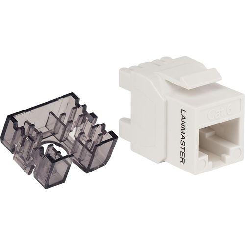 Модуль Lanmaster (LAN-OK45U6/180N-WH) информ. Keystone RJ45 кат.6 UTP бел.