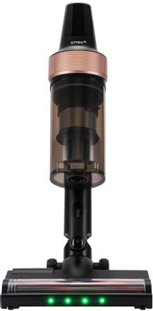 Вертикальный пылесос (handstick) Vitek VT-CLS01AQUA, 450Вт, черный/медный