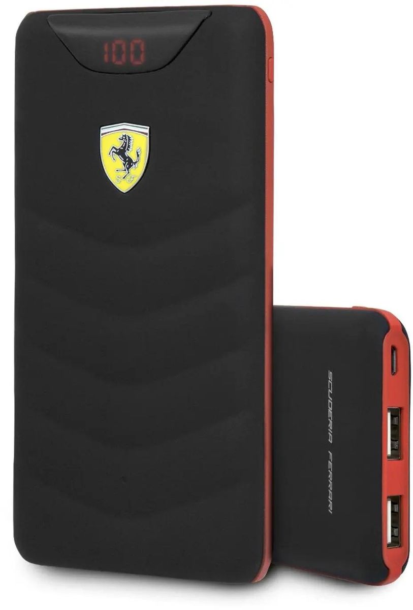 Внешний аккумулятор (Power Bank) Ferrari Rubber, 10000мAч, черный  [feopbw10kqubk] – купить в Ситилинк | 1162876