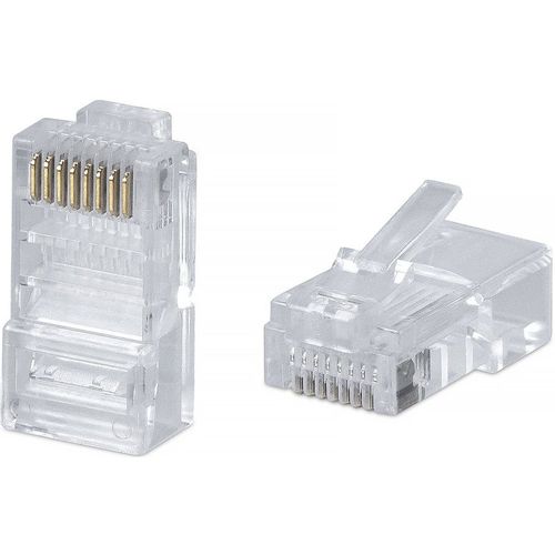 Коннектор CABEUS 8P8C-FC UTP кат.5E RJ45 прозрачный 100 шт./кор.