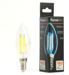 Лампа LED FERON E14, свеча, 8Вт, одна шт.