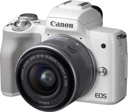 Беззеркальный фотоаппарат Canon EOS M50 kit ( 15-45 IS STM), белый [2681c012]