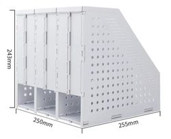 Лоток вертикальный Deli 78995LT-GREY,  для бумаг,  250х256х243,  пластик,  серый