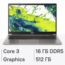 Изображение товара Ноутбук Acer Aspire Lite AL15-33P-38AY 15.6" FHD, Intel Core 3, 16ГБ, SSD 512ГБ
