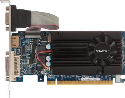 Gigabyte NVIDIA  GeForce GT 610 GV-N610D3-2GI 2ГБ DDR3, Low Profile,  Ret