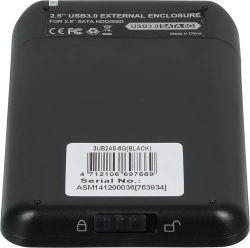 Внешний корпус для  HDD/SSD AgeStar 3UB2A8-6G, черный