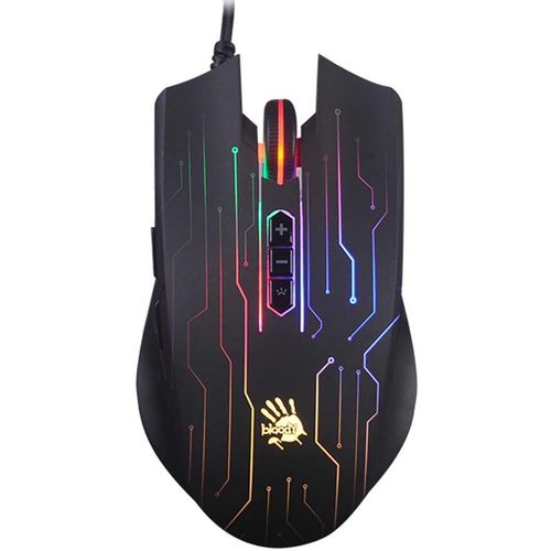 Мышь проводная A4TECH Bloody Q82, игровая, оптическая, USB, 6200dpi, черный и рисунок