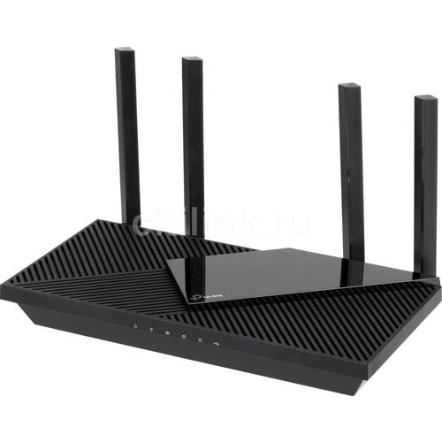 Wi-Fi роутер TP-LINK Archer AX55, Wi-Fi 6, AX3000, 2.4/5ГГц, 4 LAN, черный