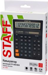 Калькулятор STAFF STF,  888, черный