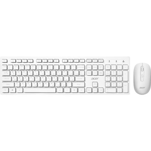 Комплект (клавиатура+мышь) Acer OCC503, USB, беспроводной, белый [zl.acc11.00l]