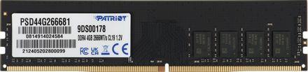 Оперативная память Patriot Signature PSD44G266681 DDR4 - 1x 4ГБ 2666МГц, DIMM, Ret
