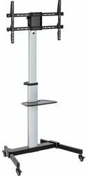 Изображение товара Подставка для телевизора ULTRAMOUNTS UM307B, 37-86", напольный, мобильный,  черный/белый