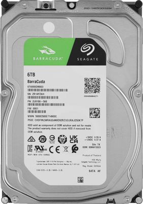 Жесткий диск Seagate Barracuda ST6000DM003, 6ТБ, HDD, SATA Жесткий диск Seagate Barracuda ST6000DM003, 6ТБ, HDD, SATA