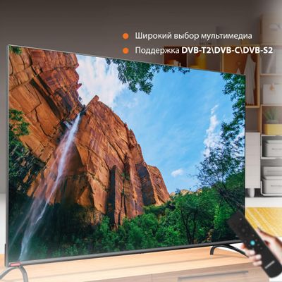55" Телевизор SunWind SUN-LED55XU401, 4K Ultra HD, черный, СМАРТ ТВ ...