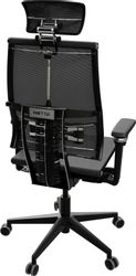 Кресло руководителя МЕТТА Yoga Spine Black Edition, сетка, до 150кг, черный