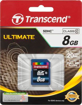 Обзор товара карта памяти SDHC Transcend 8 ГБ, Class 10, TS8GSDHC10, 1 ...